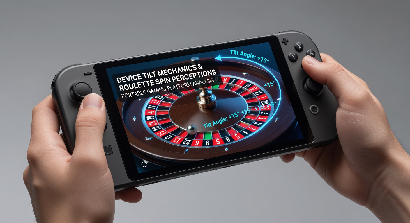 Beispiel einer mobilen Roulette-Oberfläche mit aktiver Neigungssteuerung