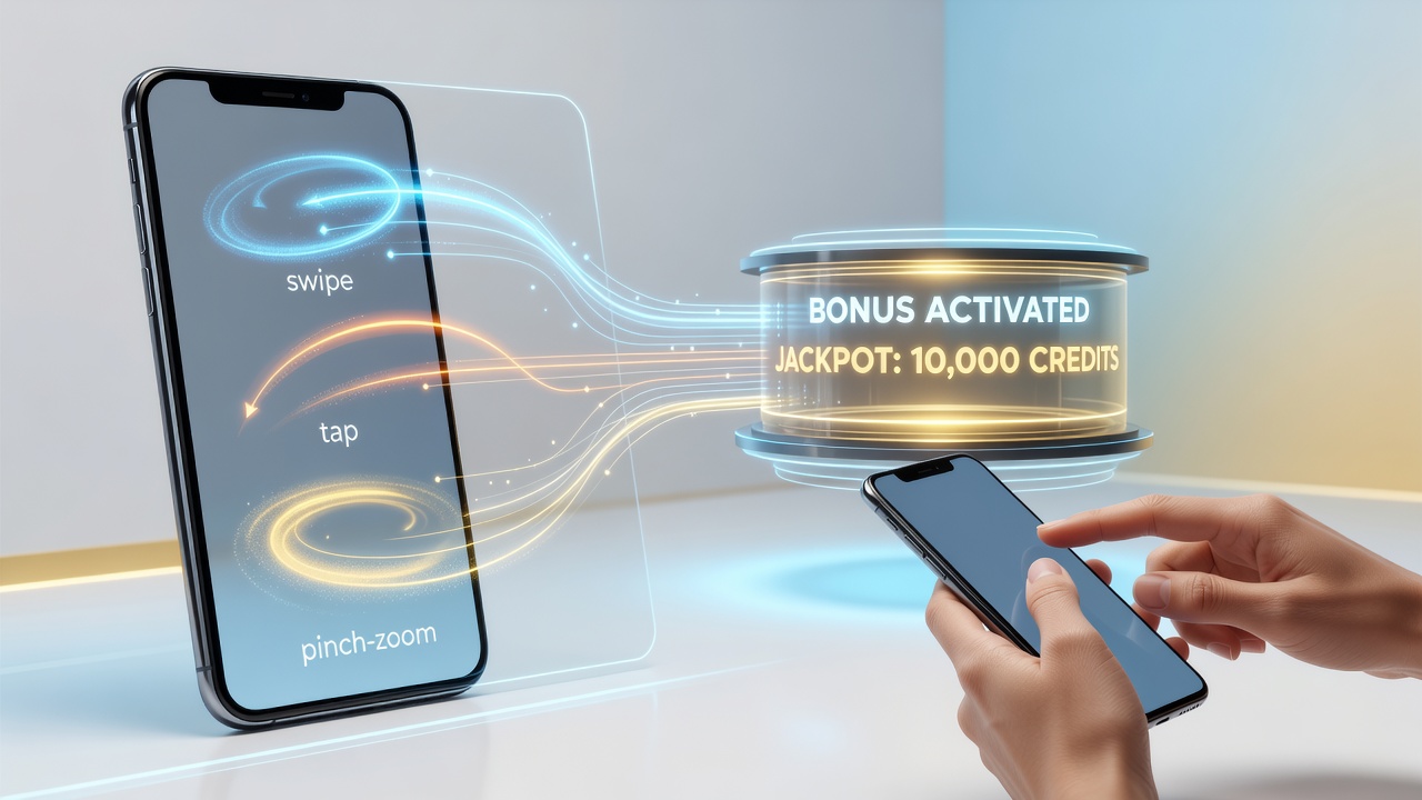 Darstellung von Touchscreen-Gesten in mobilen Jackpot-Spielen und deren Verbindung zu Bonus-Auslösern