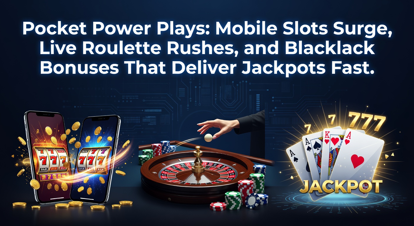 Smartphone mit leuchtenden Slot-Maschinen und Roulette-Tisch im Hintergrund, symbolisiert mobilen Casino-Thrill