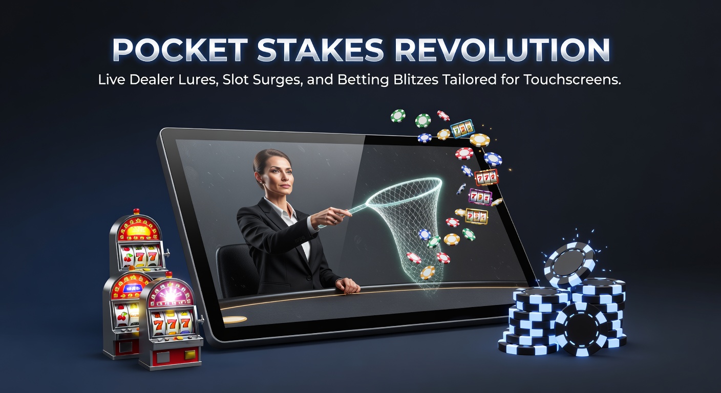 Smartphone mit Live Dealer Spiel im Vordergrund, umgeben von Slot-Symbolen und Wetten-Apps