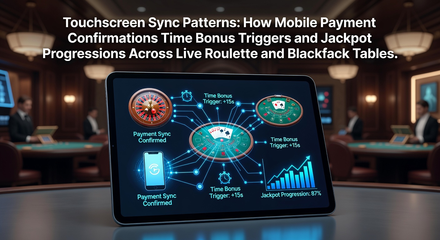 Touchscreen-Synchronisationsmuster in mobilen Live-Casino-Spielen mit Zahlungsbestätigungen und Bonus-Triggern